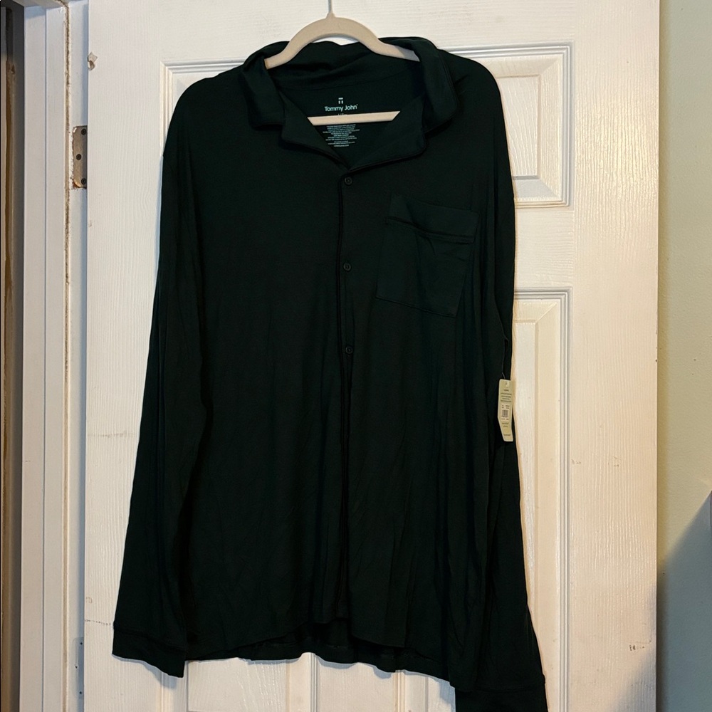 Tommy John Loungwear Forest Green Shirt